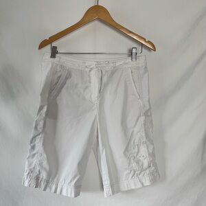 J. Jill White 100% Cotton Cargo Shorts